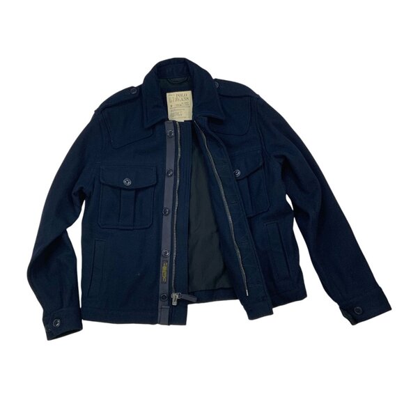 Polo 67 Jeans Ralph Lauren Mens Retro Special Military Wool Jacket M Blue Fall - Picture 3 of 12
